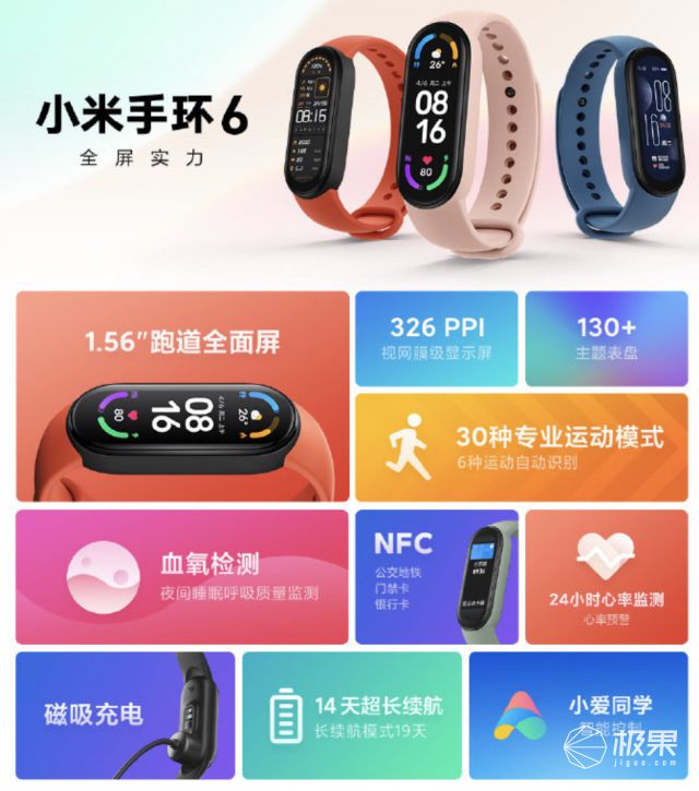 新品 新增血氧監(jiān)測(cè)！「小米手環(huán)6」發(fā)布“價(jià)格不變”功能大升級(jí)229元起(圖10)